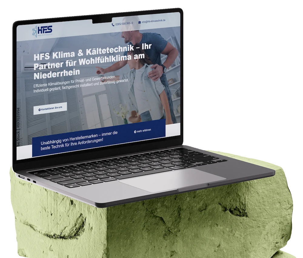 Professionelles Website-Mockup zur Visualisierung eines individuellen Webdesigns auf verschiedenen Endgeräten.